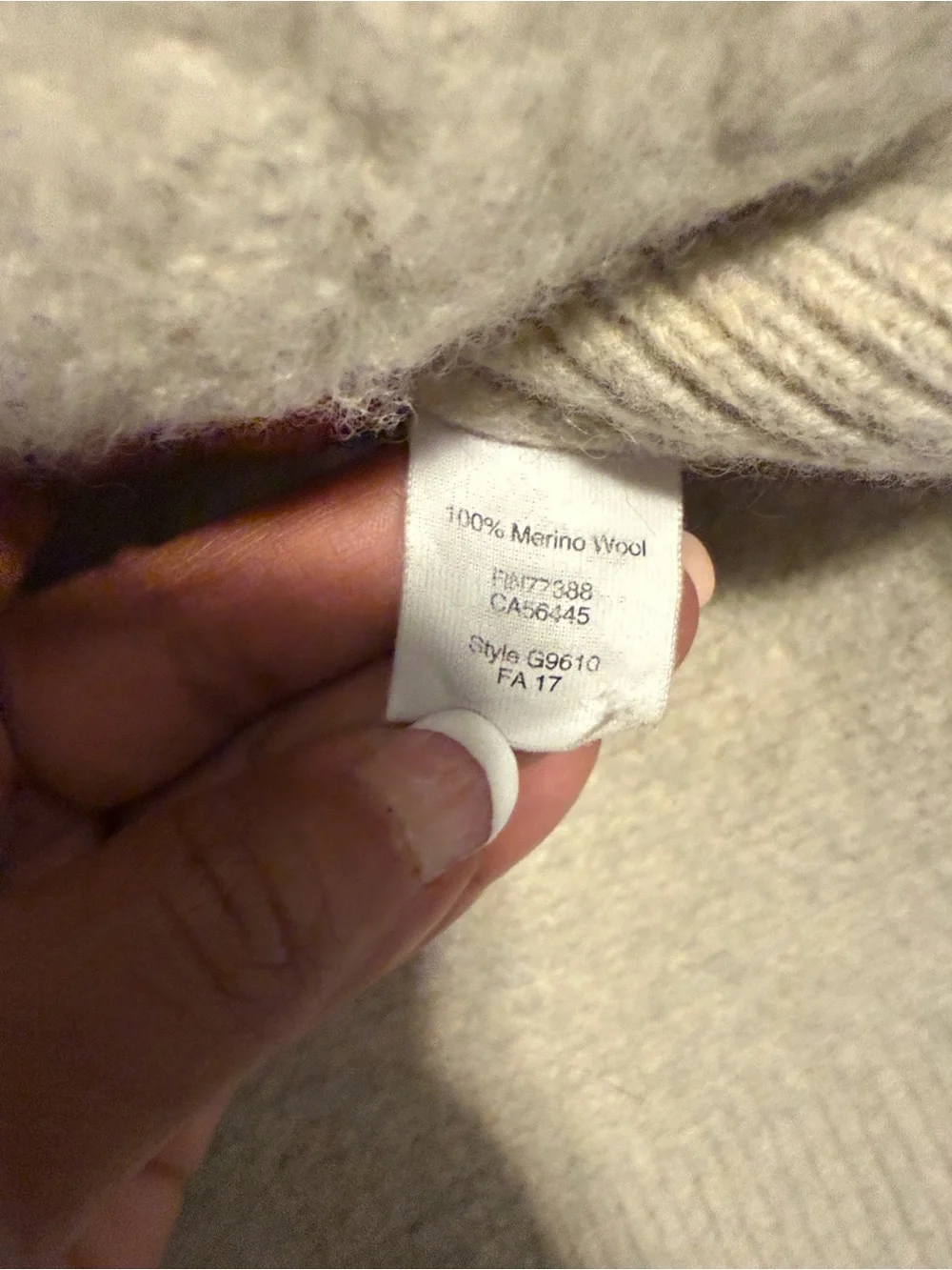 Madewell cream cable